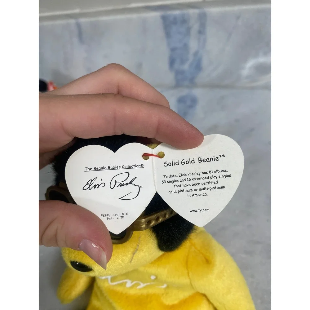 Ty Elvis Presley Solid Gold Beanie Bear Walgreens Exclusive Sunglasses Tag‎ 2008